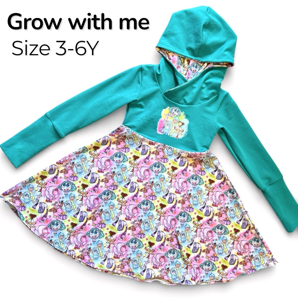 Inside out custom made grow with me dress